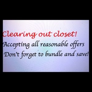 Make offers!  Time to clear out closet!